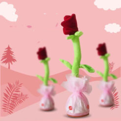 Cute Cartoon Rose Shape Twisting Swinging Plush Toy