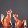 Geometric Fox Animal Figurine Ornaments Home Decor