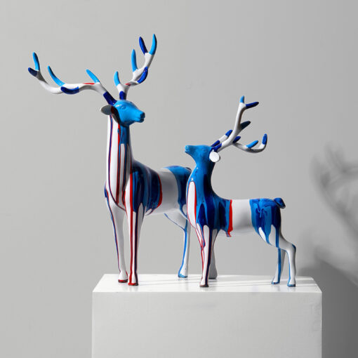 Creative Resin Animal Deer Ornaments Desk Decoration