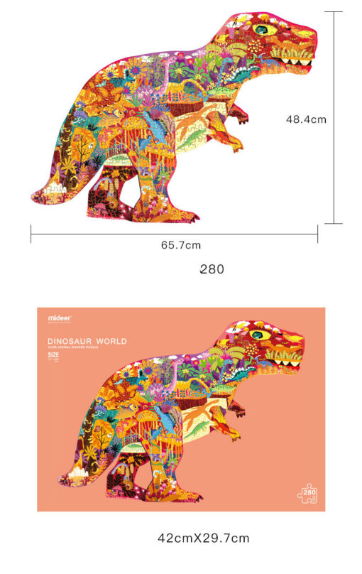Creative Colorful Dinosaurs World Jigsaw Paper Puzzle