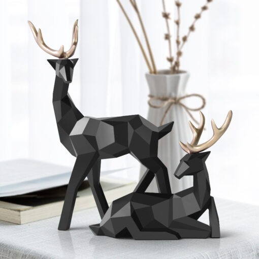 Deers Sculpture Resin Statue Home Decor Figurines