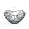 Wrought Iron Hollow Out Geometric Fruit Storage Basket