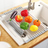 Collapsible Silicone Kitchen Sink Roll-up Drain Rack