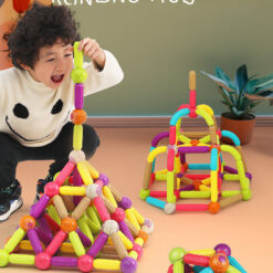 Magnetic Children's Building Blocks Assembling Stick Toy