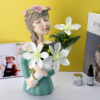 Creative Cute Polyresin Modern Girl Vase Decoration