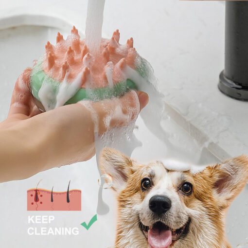 Pet Cleaning Bathing Massage Soap Dispensing Brush