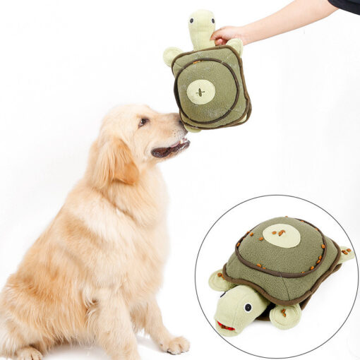 Pet Tortoise Sniffing Food Leaking Puzzle Plush Toy