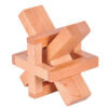 Wooden Beech Luban Lock Jigsaw Puzzle Learning Toy