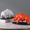 Creative Cute Rhino Shape Sculptures Resin Ornaments