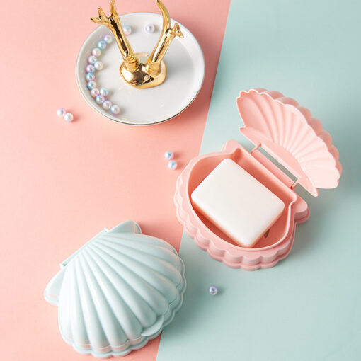 Cute Creative Seashell Shape Anti-slip Soap Box Holder