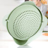 Double-layer Rotating Kitchen Fruit Drain Basket