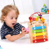 Multifunction Wooden Beaded Activity Cube Treasure Box