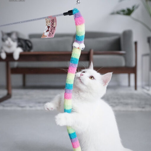 Interactive Fairy Long Stick Bite Resistant Feather Cat Toy