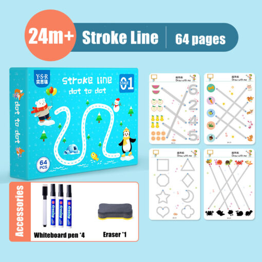 Kid's Learning Picture Book Pen Control Training Toys