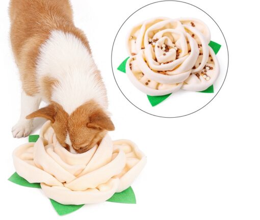 Cute Rose Shape Hide Food Pet Smelling Training Pad