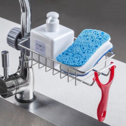 Adjustable Kitchen Faucet Drain Rack Storage Holder