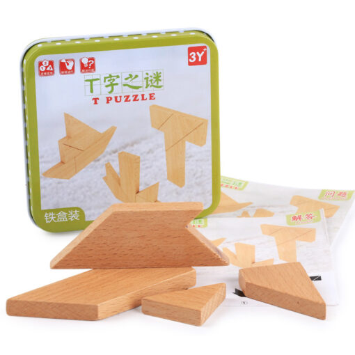 Creative Wooden Jigsaw Puzzle Tangram Intelligence Toy