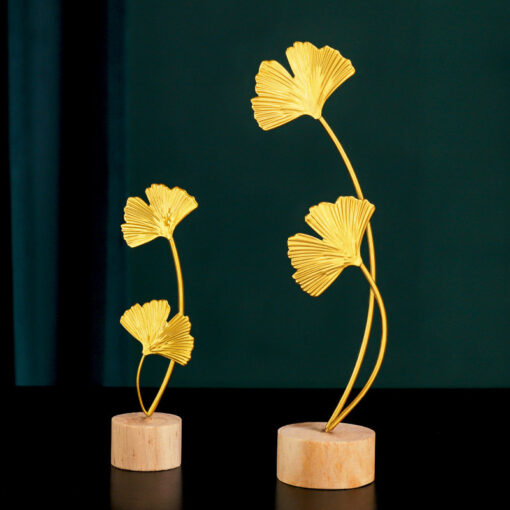 Wrought Iron Ginkgo Leaf Ornaments Home Decor