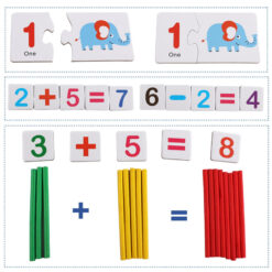 Wooden Digital Matching Number Stick Learning Box