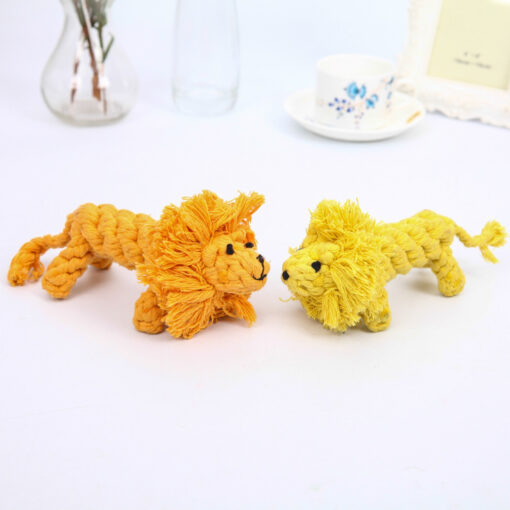 Pet Lion Cotton Rope Chewing Molar Teeth Cleaning Toy