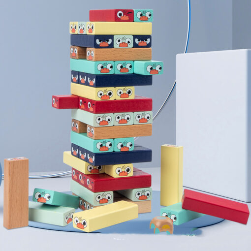 Children's Wooden Animals Stacking Block Jenga Toy