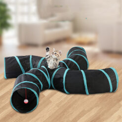 Interactive Durable Collapsible Cat Tunnel S-type Toy