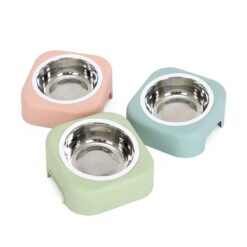 Stainless Steel Pet Drinking Food Feeding Tray Bowl