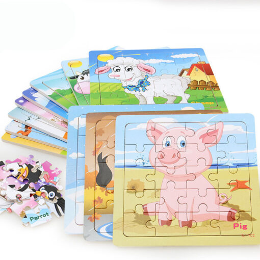 Children's Wooden Animal Puzzle Early Educational Toy