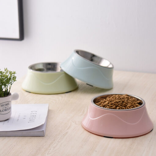 Dual-Purpose Stainless Steel Pet Food Feeder Bowl