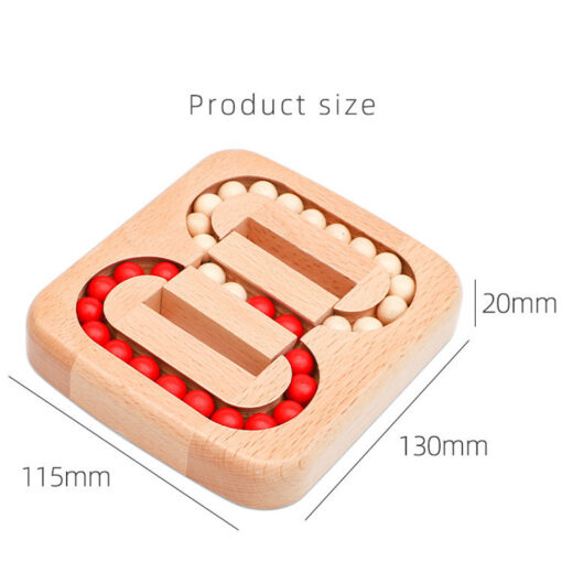 Wooden Square Rotating Magic Bean Cube Puzzle Toy