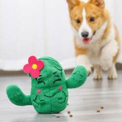 Interactive Cactus Shape Food Sniffing Throwing Toy
