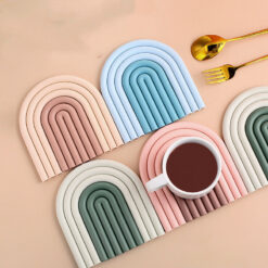 Silicone Kitchen Rainbow Heat-resistant Plate Pot Coaster
