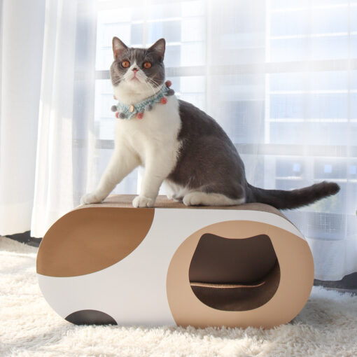 Corrugated Paper Runway Round Cat Scratch Board