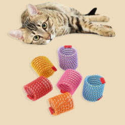 Interactive Colorful Hose Spring Bounce Cat Toy