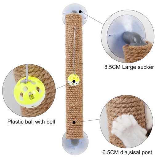 Multipurpose Suction Cup Cat Climbing Scratching Pole