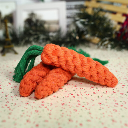 Interactive Cute Carrot Shape Rope Pet Chew Toy