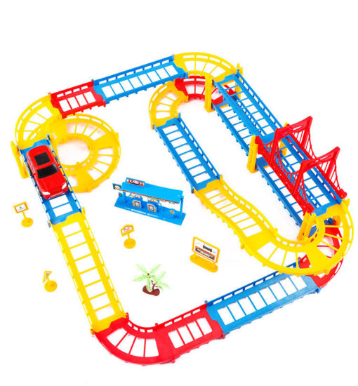 Electric High-speed Adventure Rail Car Educational Toys