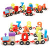 Children's Wooden Colourful Train Building Block Toy