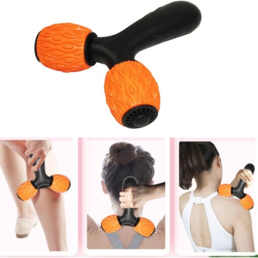 Ergonomic Handheld Y-shaped Mini Roller Massager