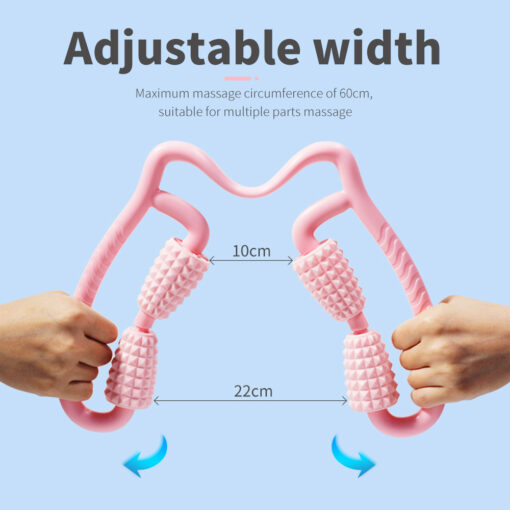 360° Handheld Ring Clamp Leg Roller Wheel Massager