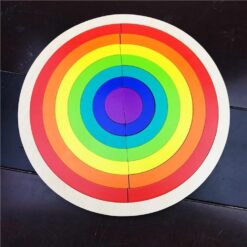 Interactive Wooden Rainbow Puzzle Educational Toy