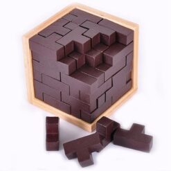 Wooden Kong Ming Lock Magic Cube Block Puzzle Toy