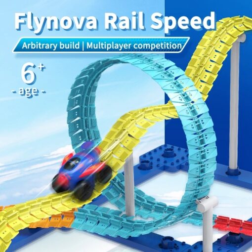 DIY Flexible Racing Car Railway Track Assemble Play Toy