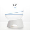 Transparent Non-slip Oblique Mouth Cat Single Bowl