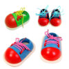 Children's Wooden Early Educational Shoes Laces Toy