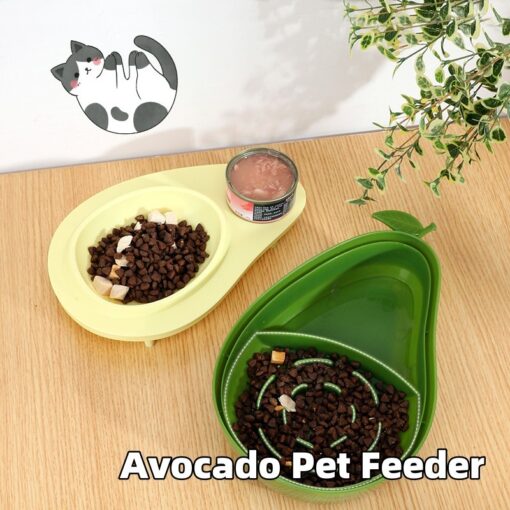Multifunction Avocado Shape Automatic Pet Feeder Bowl