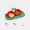 Creative Cherry Shape Ceramic Pet Food Feeder Bowl