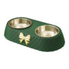 Detachable Stainless Steel Bowknot Cat Food Bowl