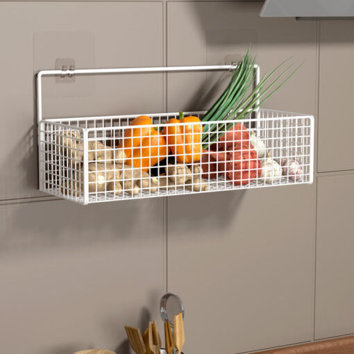 Wall-mounted Kitchen Fruit Vege Wire Storage Basket