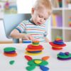 Interactive Wooden Rainbow Pebbles Children's Toy